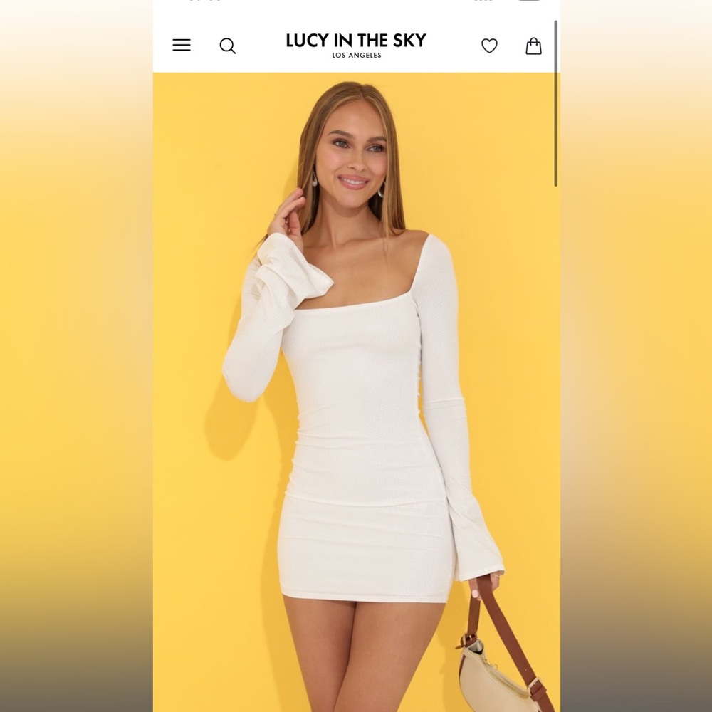 White Long Sleeve Dress Lucy in the Sky